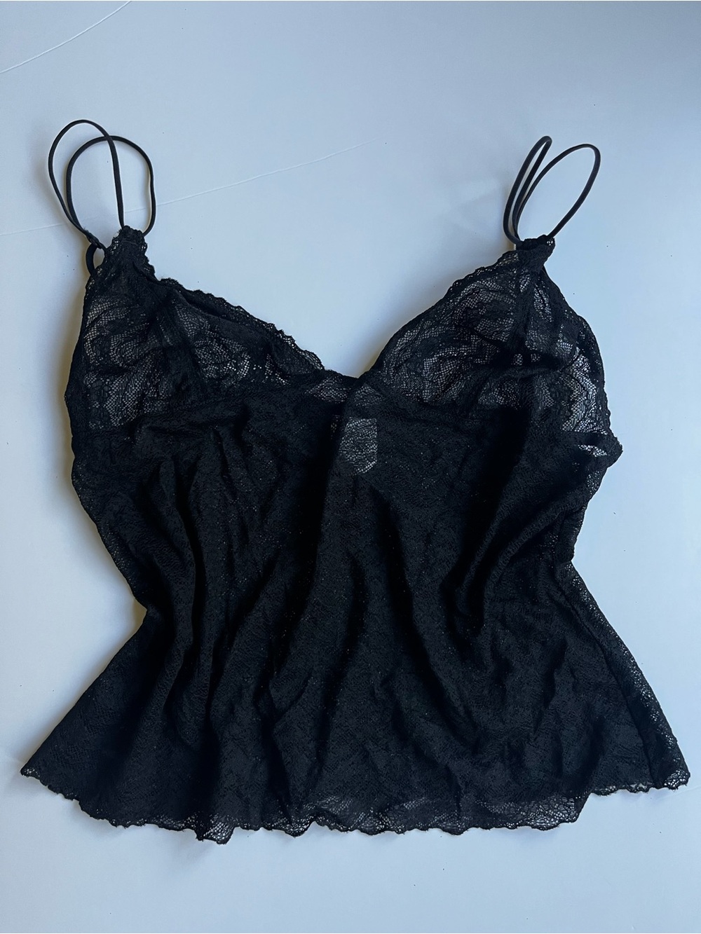 Vintage Calvin Klein Black Lace Camisole Tank Top - Women Intimates